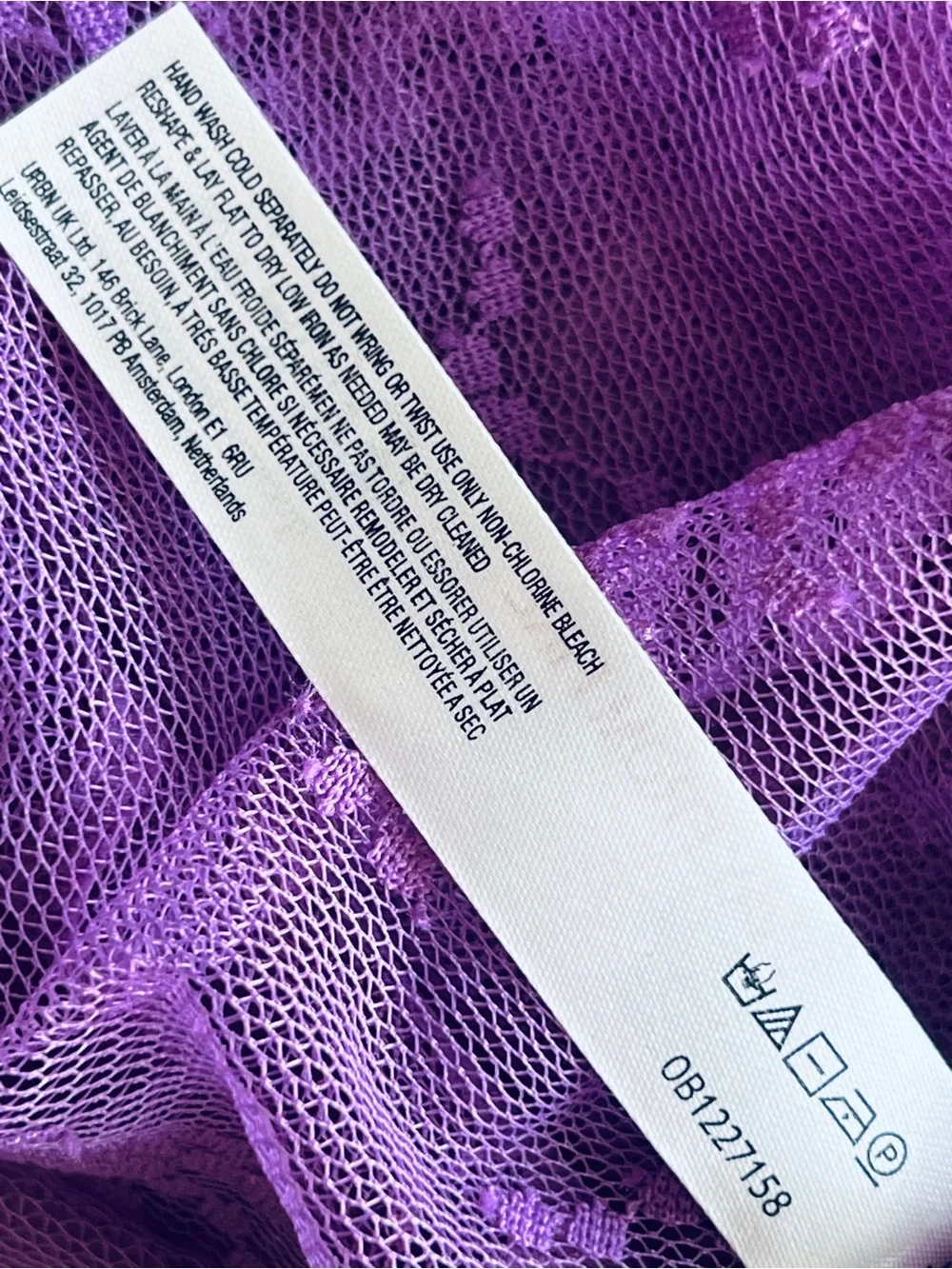 🆕 Free People Lady Lux Layering Sheer Lace Long-Sleeve Top Lilac combo XS